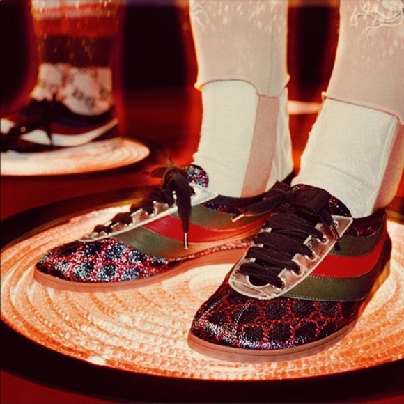 Gucci gg glitter bee falacer sneakers 35
